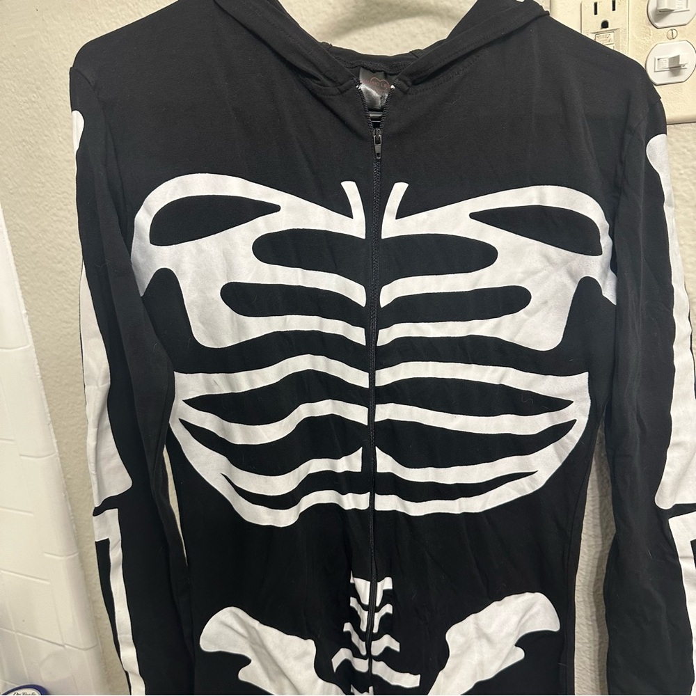 Black and White Skeleton one piece costume